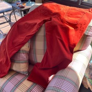 CHAUS PANTS/JEANS SIZE 16. Red/Orange in color!  97%Cotton. 3% Spandex